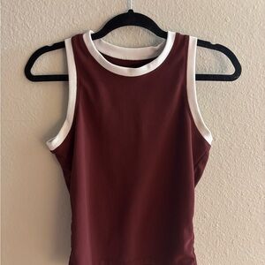 Elegant Burgundy Sleeveless Tank Top